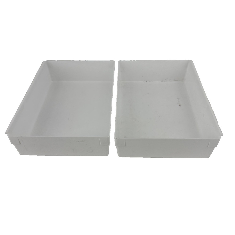 Vintage Rubbermaid White Interlocking Drawer Storage Organizer 9x6x2 JBI 2916